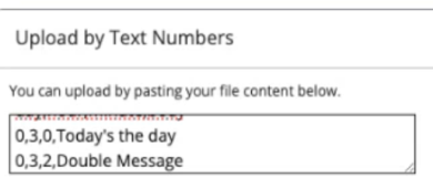 upload by text numbers